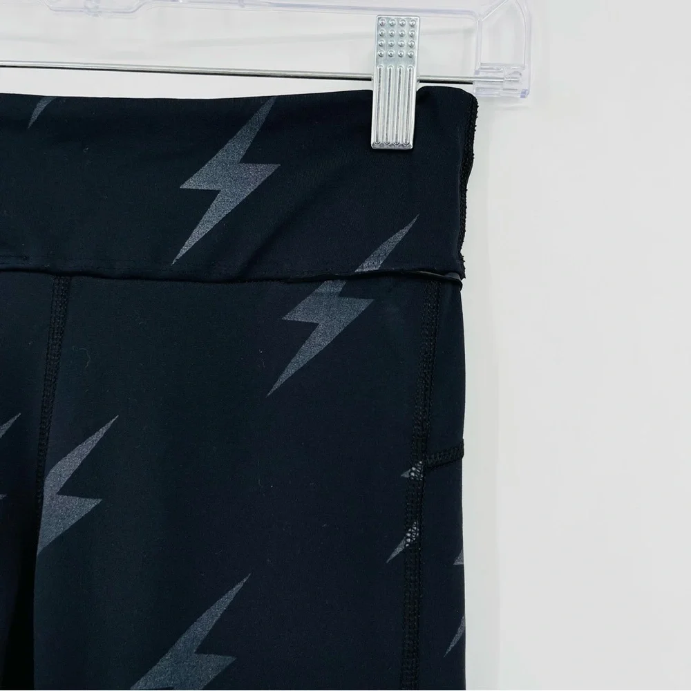 ALALA Captain Ankle Tights in flash‎ lighting bolts mesh inserts women's size XS - Picture 3 of 11